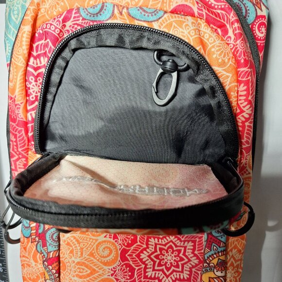 Vibedration Hydration Backpack w/o bladder - turquoise/orange pattern - Used main image 11